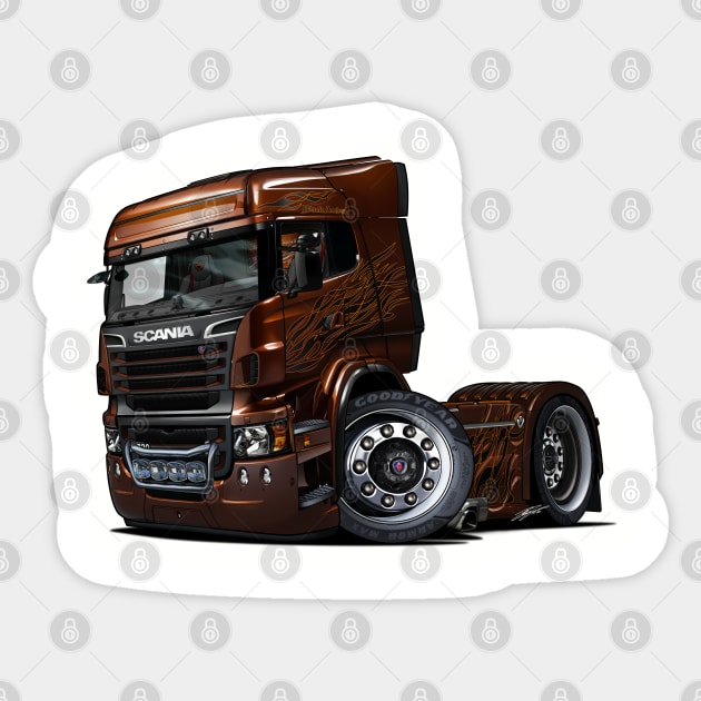 Scania V8 Black Amber 1/100 Sticker by RCJM_Cartoons